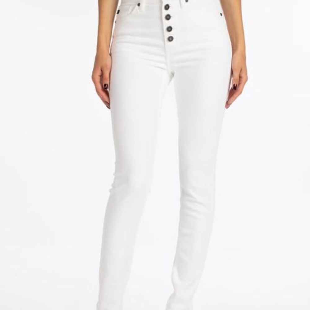 Kancan  white jeans high- rise skinny jeans